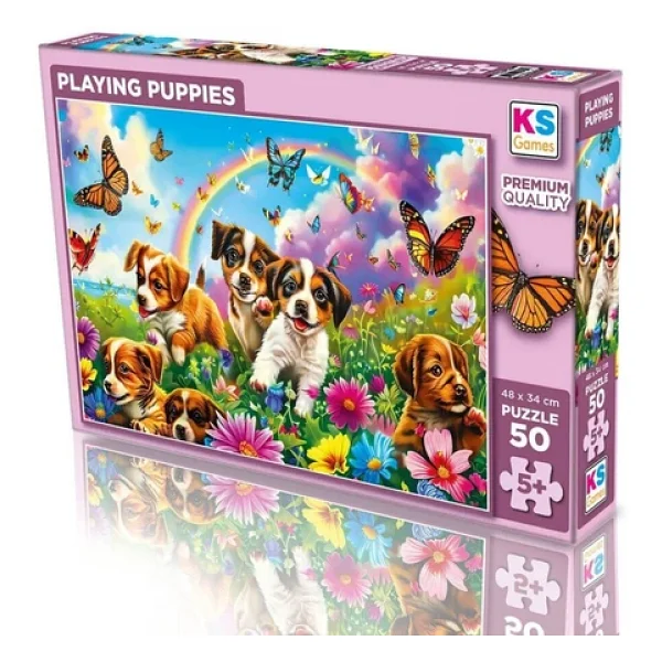 Ks Games Playing Puppies 50 Parça Çocuk Puzzle 31754 - Görsel 9