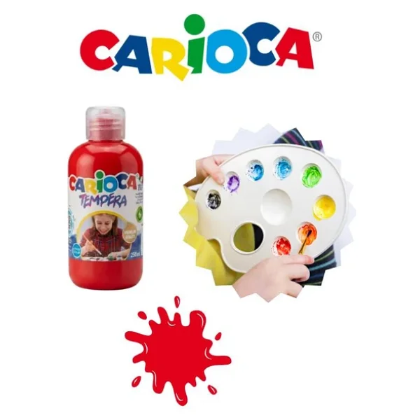 Carioca Süper Yıkanabilir 250 Ml Kırmızı Tempera Boyası - Görsel 5