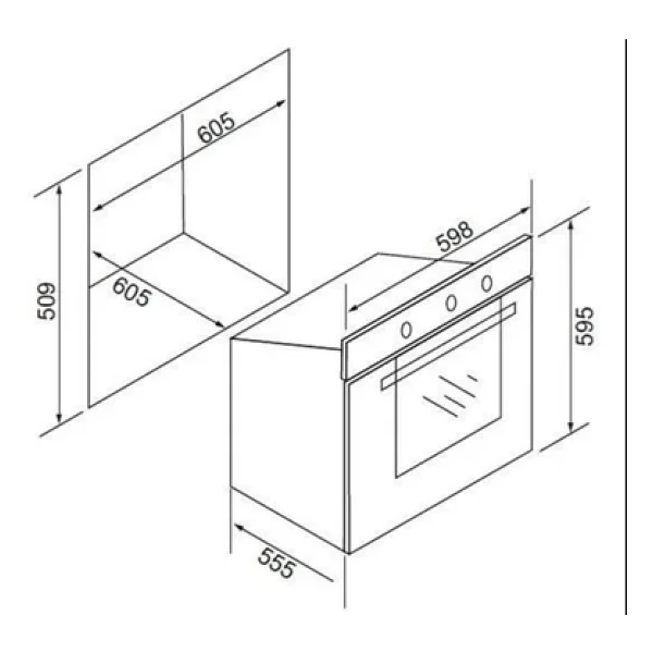 Exep Line Siyah 3 Lü Ankastre Set (Ed401-Eo320-Ef200) - Görsel 7