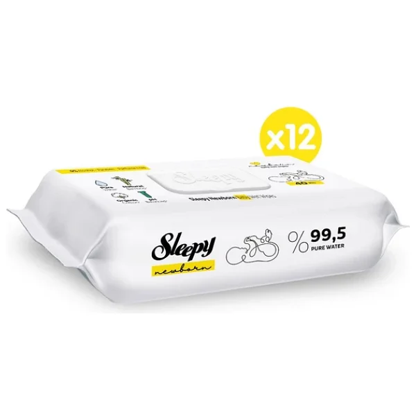 Sleepy Yenidoğan 40 Yaprak 12'li Paket Islak Mendil - Görsel 4
