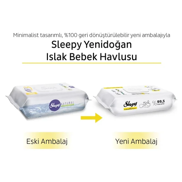 Sleepy Yenidoğan 40 Yaprak 12'li Paket Islak Mendil - Görsel 8