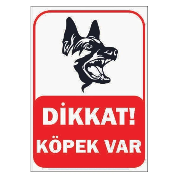 Trafik Ve Uyarı Levhası Dikkat Köpek Var 2. Tip A4 Boy Foreks Levha - Görsel 3