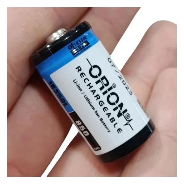 Orion 850 mAh 3.7 V 18350 Li-Ion Şarj Edilebilir Pil - Görsel 8