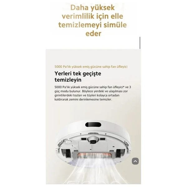 Xiaomi Robot Vacuum S20 Beyaz Akıllı Robot Süpürge - Görsel 5