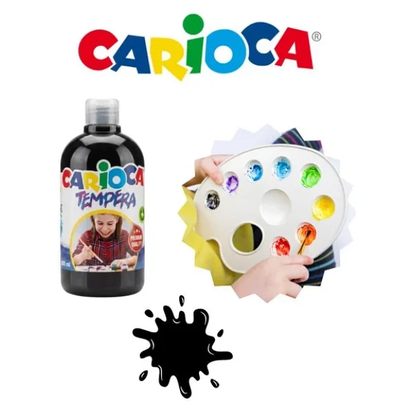 Carioca Süper Yıkanabilir 500 Ml Siyah Tempera Boyası - Görsel 2