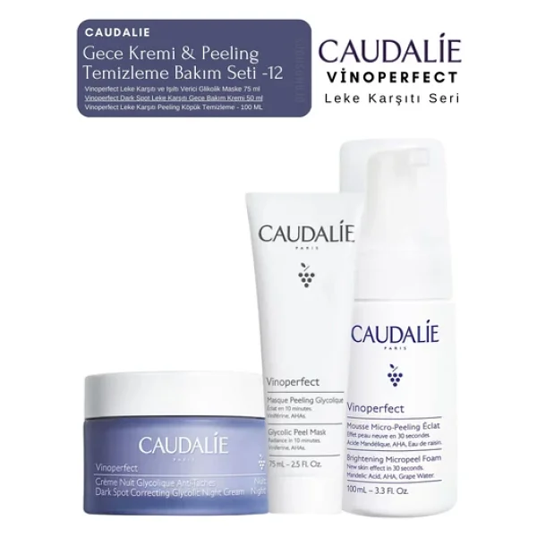 Caudalie Vinoperfect Leke Bakım Seti -12 Gece & Peeling & Temizleme Köpük Orijinal Boy - Görsel 5