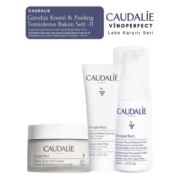 Caudalie Vinoperfect Leke Bakım Seti -11 Gündüz& Peeling & Temizleme Köpük Orijinal Boy - Görsel 6
