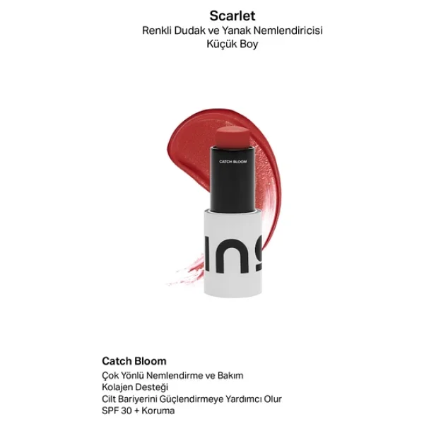 İnobeauty Catch Bloom Scarlet Stick Ruj & Allik 4,5g + Nemlendirici Gunes Kremi Spf50+ 01 Lıght 50ml - Görsel 3