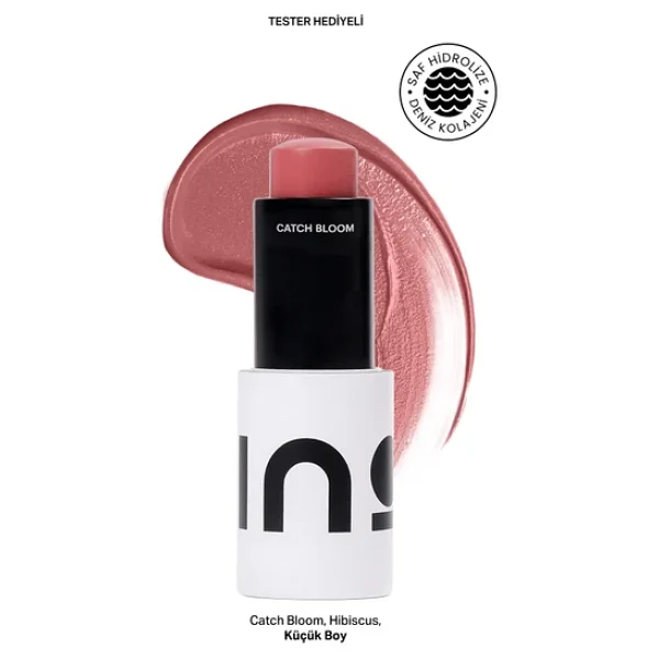 İnobeauty Hibiscus Stick Ruj & Allık 4,5gr + Nemlendirici Güneş Kremi Spf+50 00 Clear + Makyaj Çantası - Görsel 2
