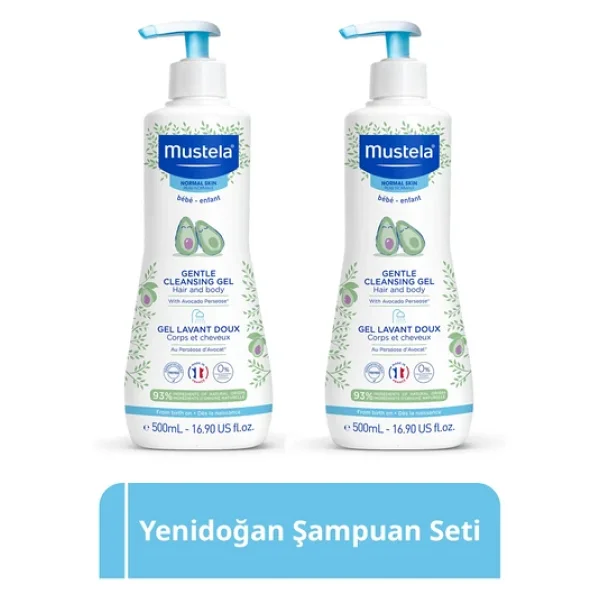 Mustela Organik Avokado Içeren Yenidoğan Bebek Göz Yakmayan Şampuanı Saç, Vücut 500 Ml X2 - Görsel 5