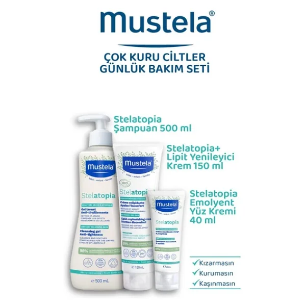 Mustela Çok Kuru Ciltler Günlük Bakım Seti - Görsel 3