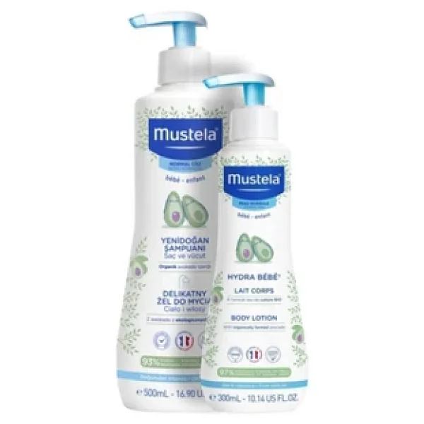 Mustela Gentle Cleansing Gel 500ml + Hdyra Bebe Losyon 300ml - Görsel 3