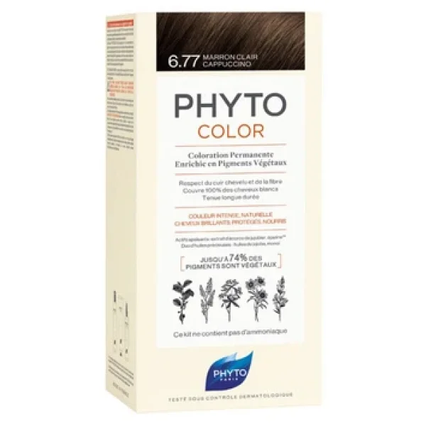 Phyto Color Kit 6.77 Cappuccino Kahve Saç Boyası - Görsel 3