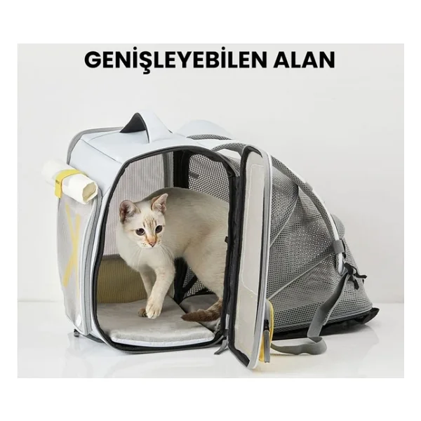 Petkit Breezy X Zone Evcil Hayvan Çantası Gri (Petkit Türkiye Garantili) - Görsel 5