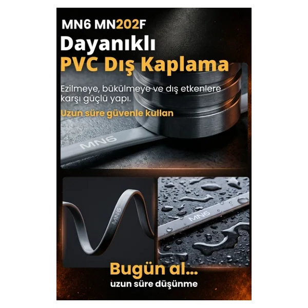Mn6 Mn202f Telefon Hat Kablosu 30 Metre/Bakır Tel-Diş Mekan/Kutu-Modem Dsl Adsl Vdsl Kablosu/4'lü-Flat - Görsel 4