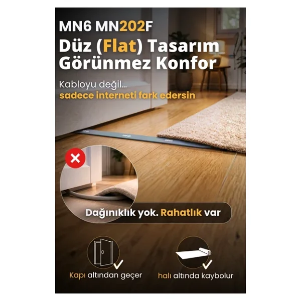 Mn6 Mn202f Telefon Hat Kablosu 30 Metre/Bakır Tel-Diş Mekan/Kutu-Modem Dsl Adsl Vdsl Kablosu/4'lü-Flat - Görsel 2