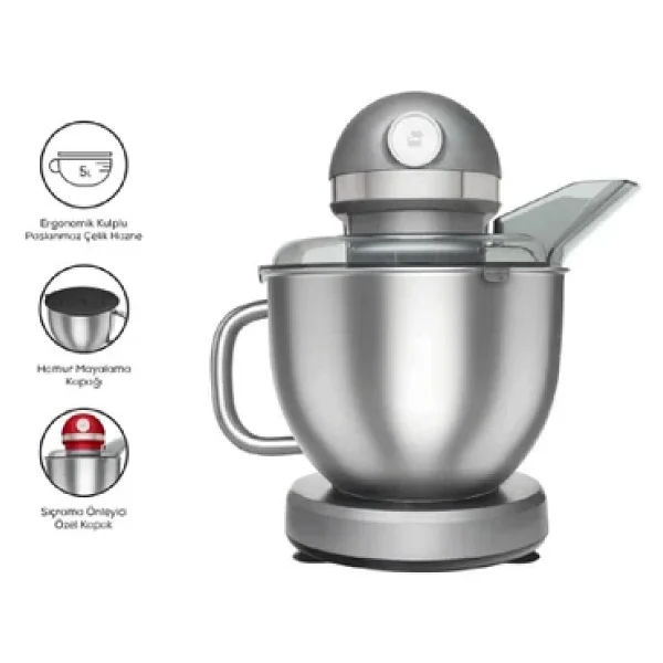 Karaca Mastermaid Chef Pro Çift Kollu 1750 W 5 Lt Stand Mikser - Görsel 4