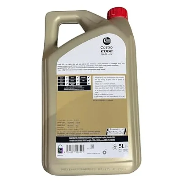 Castrol Edge 0w-20 Ll Iv 5 Lt Motor Yağı - Görsel 6