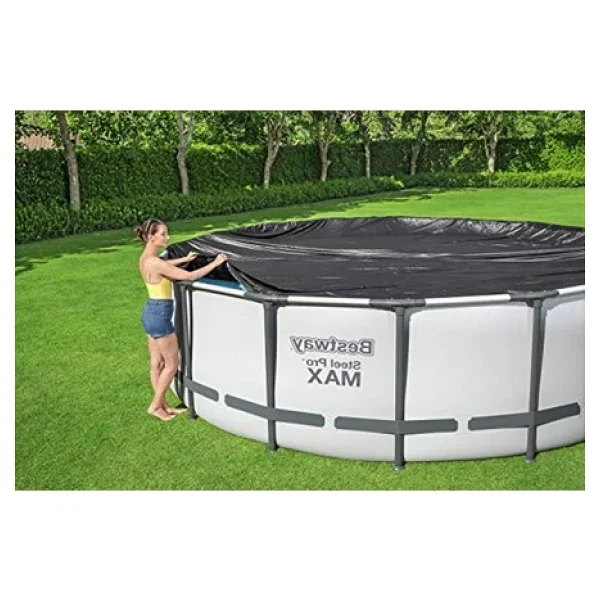 Bestway 5,49m Pvc Havuz Örtüsü 549 Cm Çapındaki Yuvarlak Yer Üstü Havuzlar İçin 555 Cm Çap - Görsel 4