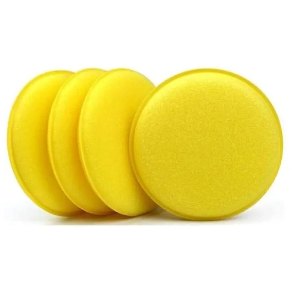 Wonkey - Oto Pasta Cila Wax Pedi Süngeri, Araba Ve Torpido Parlatma Ve Temizleme Aplikatörü, Polisaj Süngeri, Deri Koltuk Parlatma, Araç Boya Parlatma Ve Wax Uygulama Pedi (4 Adet) - Görsel 3