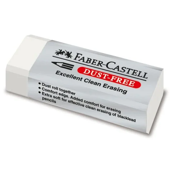 Faber-Castell Dust-Free Büyük Boy Beyaz Silgi - Görsel 4