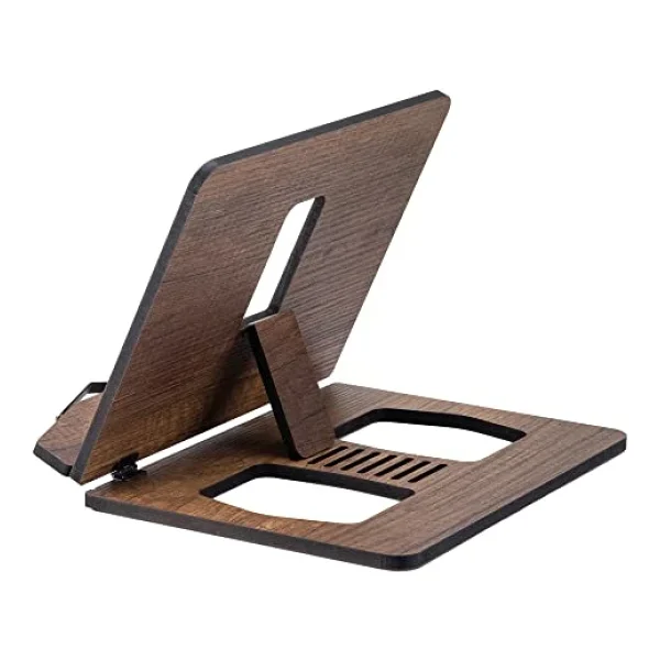 Vigo Wood Kitap Okuma Standı Büyük Boy (Ceviz) - Görsel 5