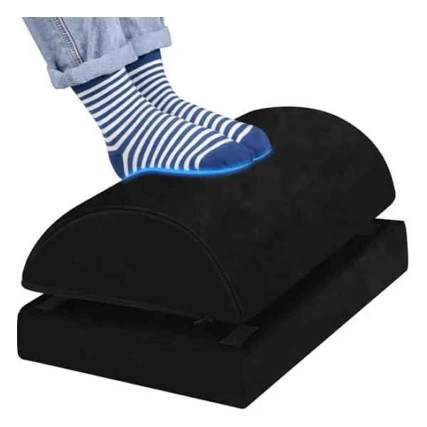 Klasse Ergonomik Visco Ayak Minderi, Oyun Koltuğu Ve Ofis Koltuğu İçin Anti Alerjen Ayak Yastığı, Ayak Koyma Yeri Taburesi, Çok Amaçlı Rahatlatıcı Yarım Silindir İki Parça Masa Altı Ayak Desteği - Görsel 7