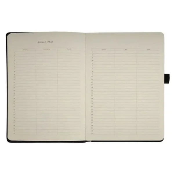 Victoria's Journals Venzi Sert Kapak Planlayıcı Defter 14x20 Cm 100 Gr. Krem 96 Yaprak Gümüş Çizgili - Görsel 5