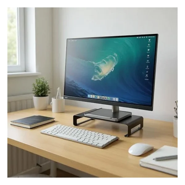 Prexua Riser Masaüstü Monitör Standı - Monitör Yükseltici - Siyah - Medium - Görsel 3