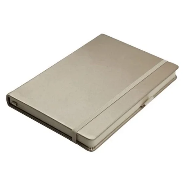 Victoria's Journals Venzi Sert Kapak Planlayıcı Defter 14x20 Cm 100 Gr. Krem 96 Yaprak Gümüş Çizgili - Görsel 4