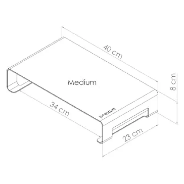 Prexua Riser Masaüstü Monitör Standı - Monitör Yükseltici - Siyah - Medium - Görsel 4