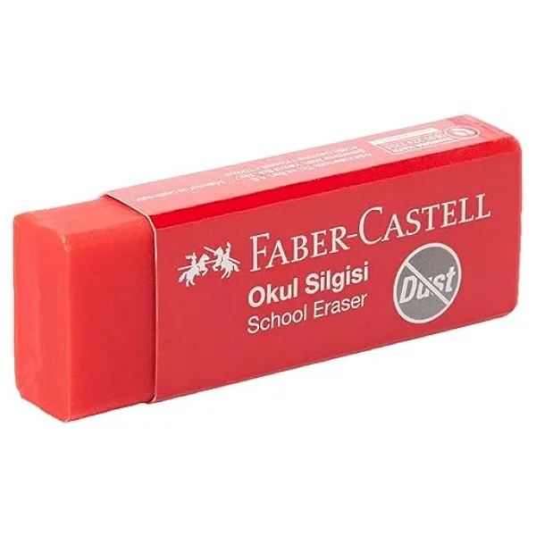 Faber-Castell Kırmızı Silgi, 20'li, Kurşun Kalem İzlerini Kolayca Silen, Yumuşak Ve Dayanıklı Yapı, Doğa Dostu Tasarım - Görsel 2