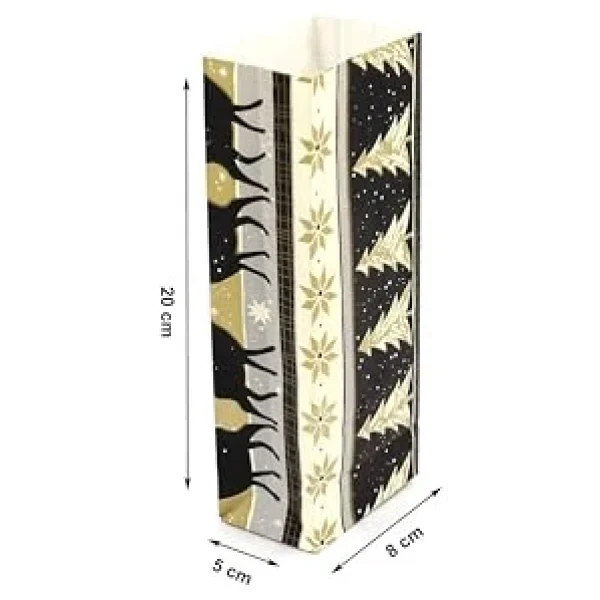 8x20 Yılbaşı Temalı Hediyelik Kese Kağıdı (10'lu Paket) - Görsel 7