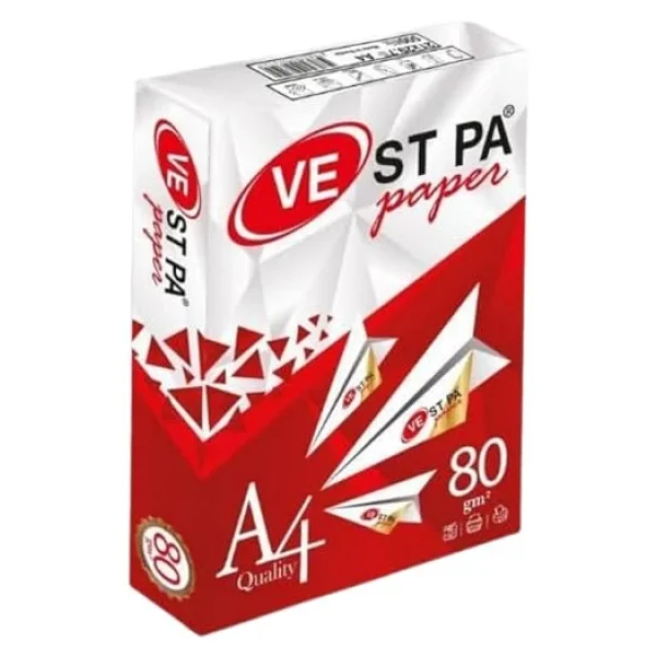Vestpa A4 Fotokopi Kağıdı, 80 Gr/M2, 500 Yaprak, Lazer Ve Inkjet Yazıcı Uyumlu, Yüksek Beyazlık Ve Net Baskı Kalitesi, Çift Taraflı Baskıya Uygun, Ofis Ve Ev Kullanımı Için - Görsel 3