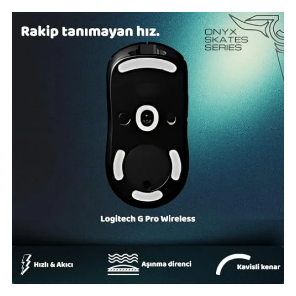 Klasse Onyx Mouse Skate (Logitech G Pro Wireless İle Uyumlu Skatez) - Görsel 2