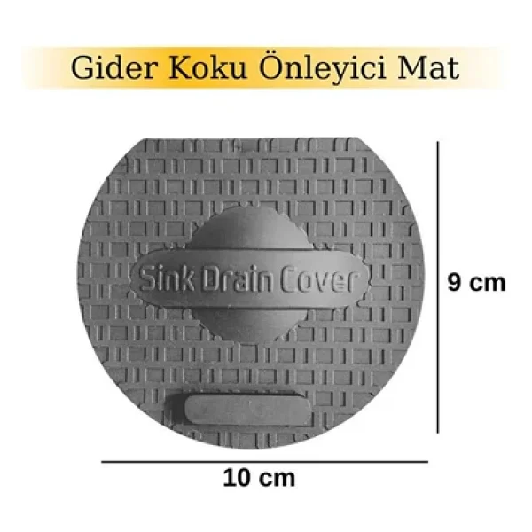 Tineke Lavabo Kötü Koku Giderici Önleyici Silikon Mat Sızdırmaz Lavabo Tıkacı Lavabo Tıpası Evye Kapağı Gri - Görsel 8