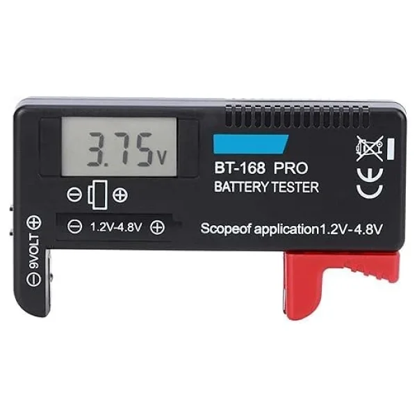 Sanec BT-168 Ekranlı Pil Voltaj Kapasite Test Cihazı 1.2v-4.8v Ve 9v - Görsel 3