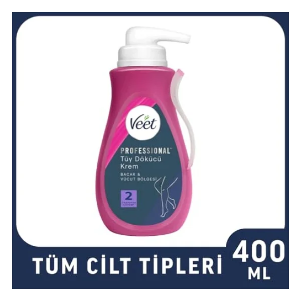 Veet Professional Bacak Ve Vücut Tüy Dökücü Krem 400 Ml - Görsel 2