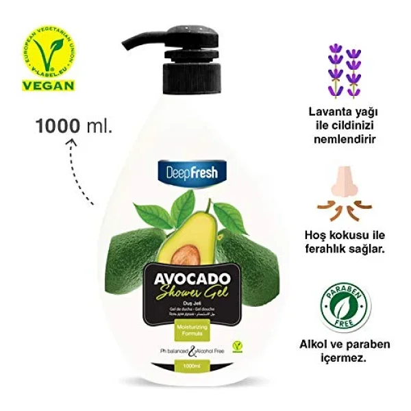 Deep Fresh Avakado 1000 Ml Duş Jeli - Görsel 3
