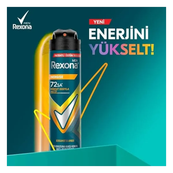 Rexona Men Erkek Energise Aeresol Deodorant 150 Ml - Görsel 4