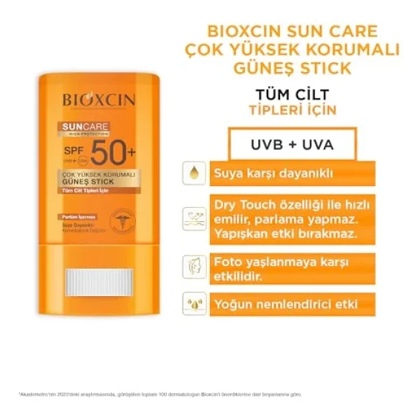 Bioxcin Stick Spf 50 Hassas Bölgeler İçin Yüksek Korumalı Güneş Kremi, 15 G - Görsel 6