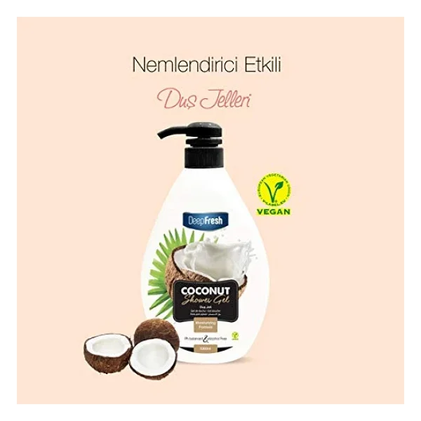 Deep Fresh Hindistan Cevizi 1000 Ml Duş Jeli - Görsel 5