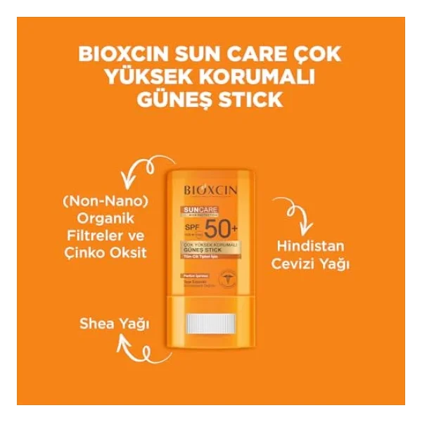 Bioxcin Stick Spf 50 Hassas Bölgeler İçin Yüksek Korumalı Güneş Kremi, 15 G - Görsel 9