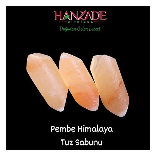 Hanzade Bitkisel Himalaya Tuz Sabunu 300-350 Gr X 2 Adet Zengin Mineralli Doğal Saf Pembe Himalaya Kaya Tuzu Sabunu Doğal Peeling - Görsel 6