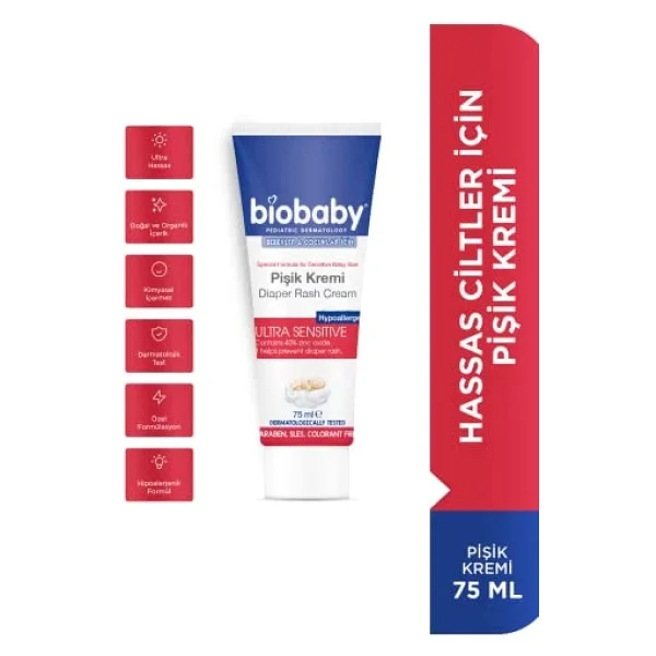 Biobaby Ultra Hassas Pişik Kremi 75 Ml - Görsel 6