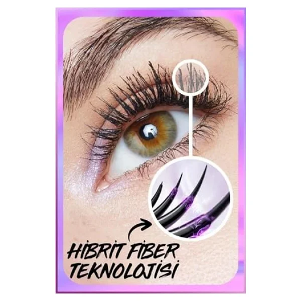 Maybelline New York Lash Sensational Yelpaze Etkili Suya Dayanıklı Siyah Maskara 9.4 Ml & Mini Falsies Surreal Maskara 4.7 Ml Makyaj Seti - Görsel 6
