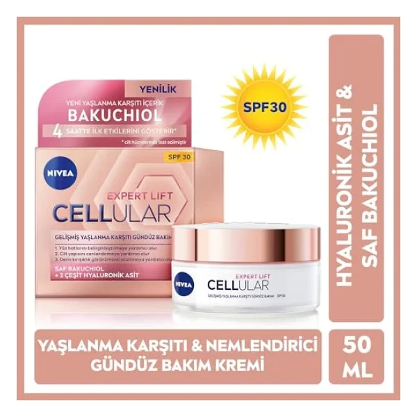 Nivea Cellular Expert Lift Spf 30 Gelişmiş Yaşlanma Karşıtı 50 Ml Gündüz Kremi - Görsel 5