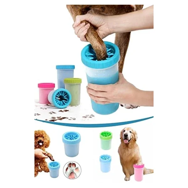 Tineke Köpek Ayak Pati Yıkama Ve Temizleme Aparatı -Orta Boy 1 Adet 11 X9 Cm (Pembe) - Görsel 3