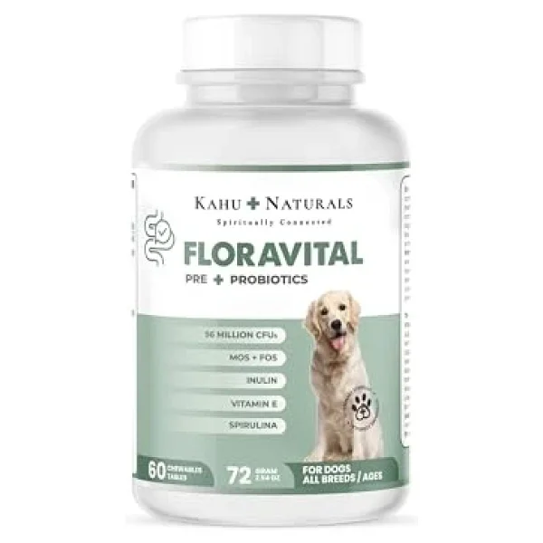 Kahu Naturals Floravital, Köpekler Için Probiyotik Ve Prebiyotik Desteği 60 Tablet - Görsel 3