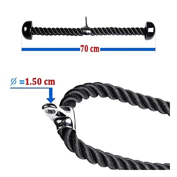Xtreme Fitness Triceps Halatı Siyah - Görsel 6